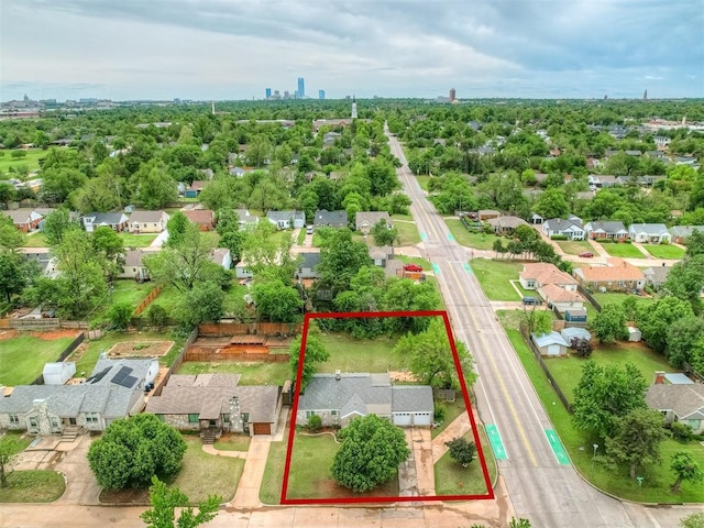 drone / aerial view with a residential view