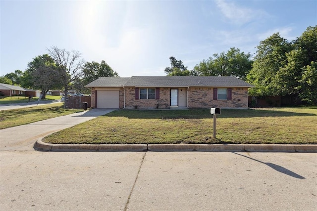 586 Seikel Dr, Choctaw, OK 73020 - single story home with concrete driveway, a garage, and brick siding