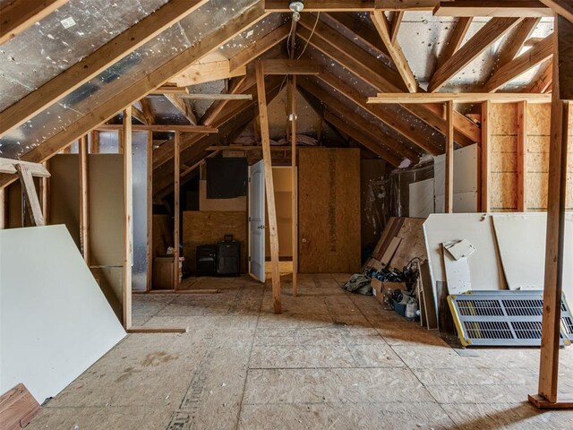 view of attic