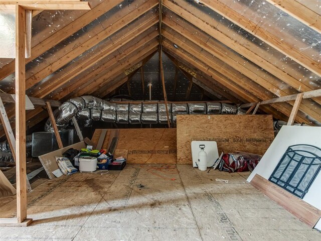 view of attic