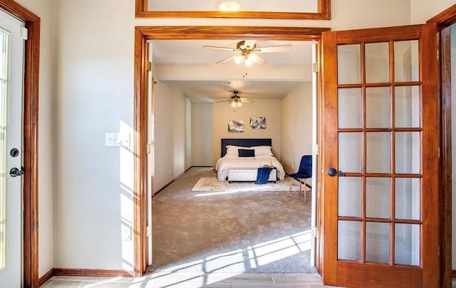 bedroom with carpet floors