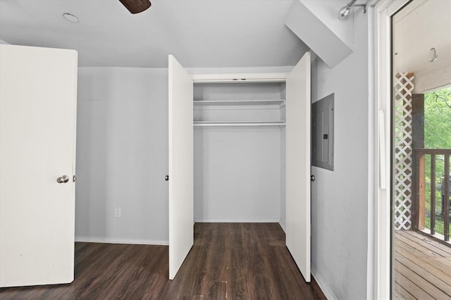 closet with electric panel