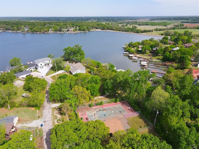 73 E Shore Dr, Arcadia, OK 73007 - birds eye view of property featuring a water view