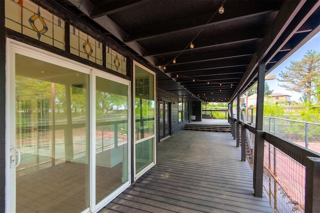 73 E Shore Dr, Arcadia, OK 73007 - view of wooden terrace