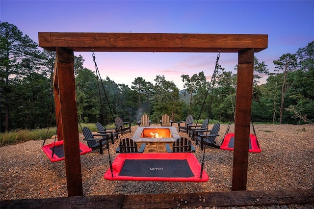 1329 Lake Ridge Ln, Broken Bow, OK 74728 - view of home's community with a fire pit