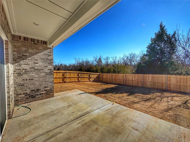 view of patio / terrace featuring a fenced backyard