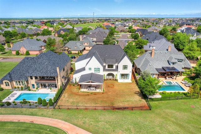 drone / aerial view featuring a residential view