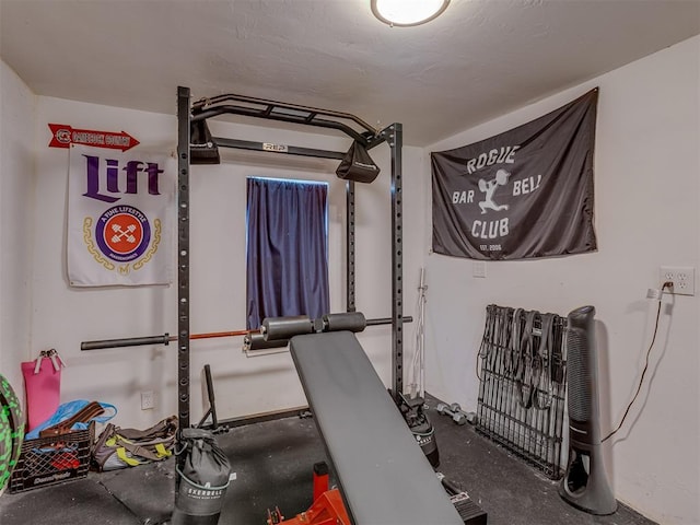 view of exercise area