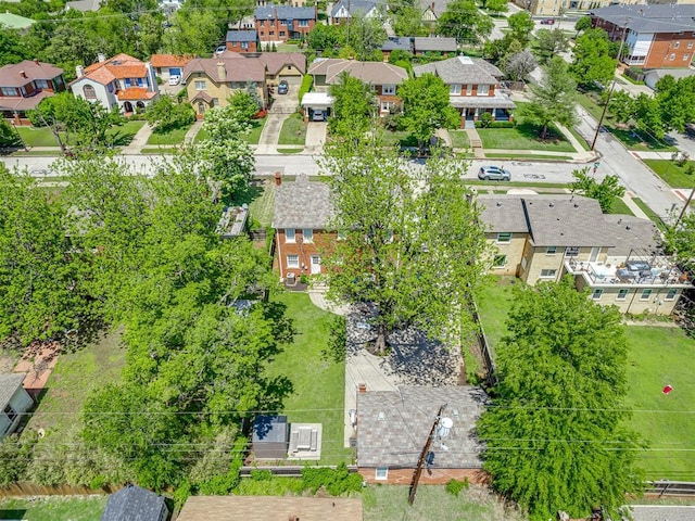 aerial view featuring a residential view