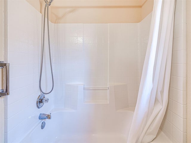full bath featuring shower / bath combo