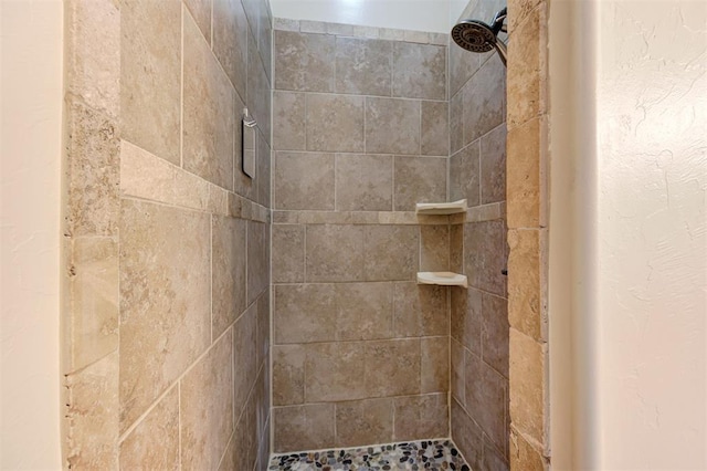 full bath featuring tiled shower