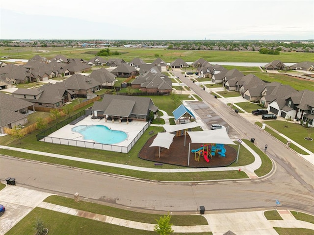 bird's eye view featuring a residential view