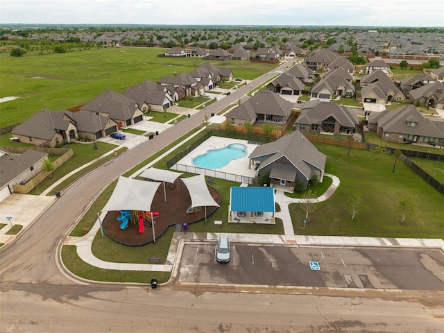 birds eye view of property featuring a residential view