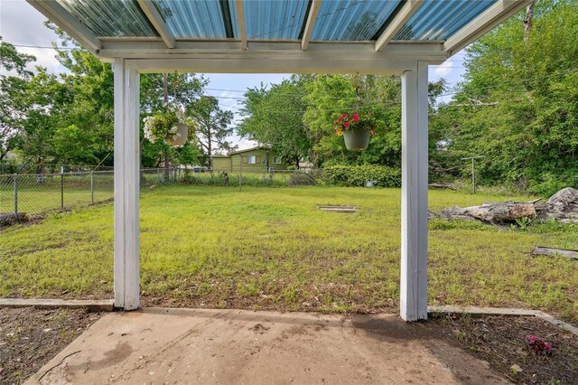 1305 Juniper Cir, Oklahoma City, OK 73110 - view of yard featuring fence and a patio area