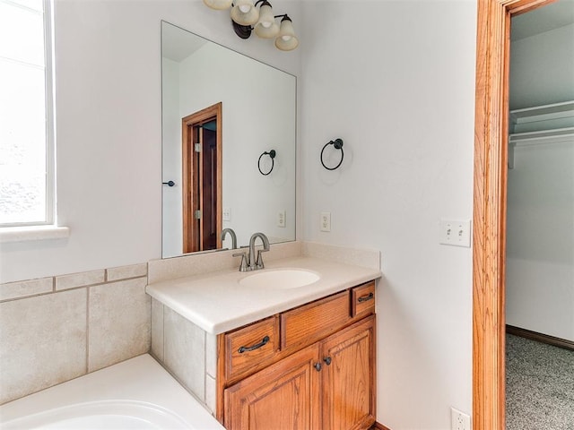 bathroom featuring vanity
