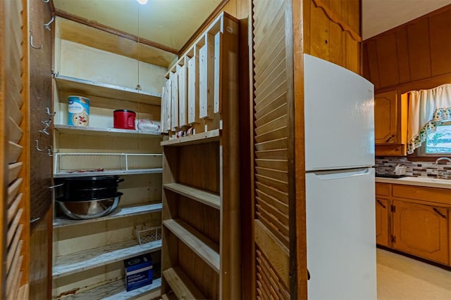 801 Lincoln St, Ryan, OK 73565 - storage area featuring a sink