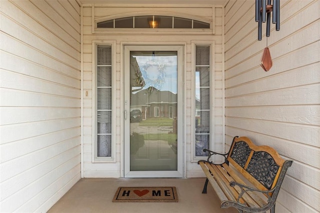 view of doorway to property