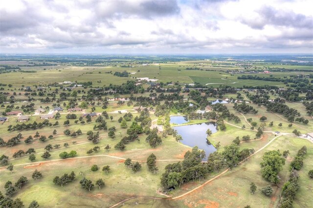 1400 S May Ave, Guthrie, OK 73044 - aerial view of property and surrounding area featuring a large body of water