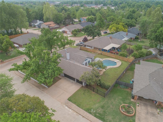 aerial view featuring a residential view