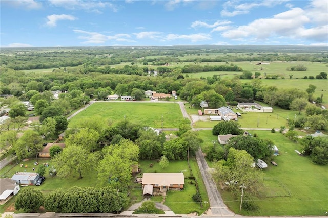 drone / aerial view featuring a rural view