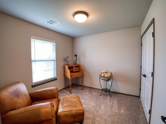 2216 Wheatheart Dr, Yukon, OK 73099 - sitting room with baseboards, visible vents, and carpet
