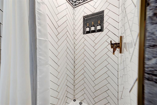 details with tiled shower