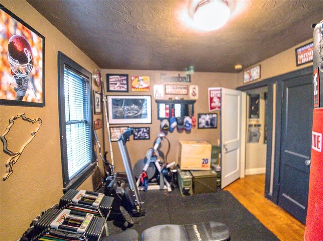 1818 N Union Ave, Shawnee, OK 74804 - workout area with wood finished floors