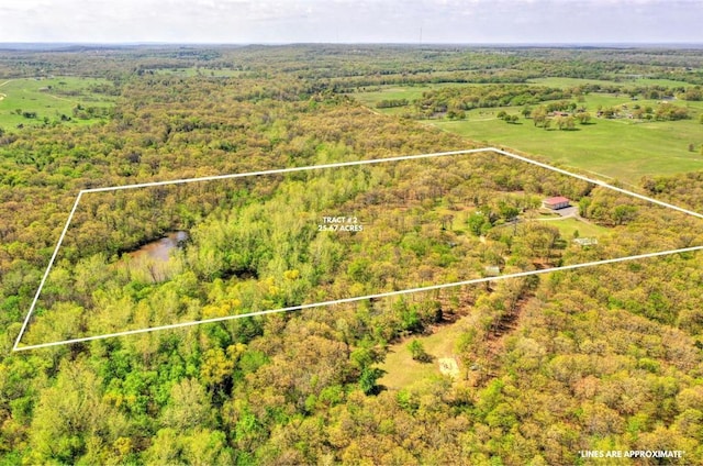 13020 Ns 3640th Rd, Wewoka, OK 74884 - bird's eye view with a wooded view