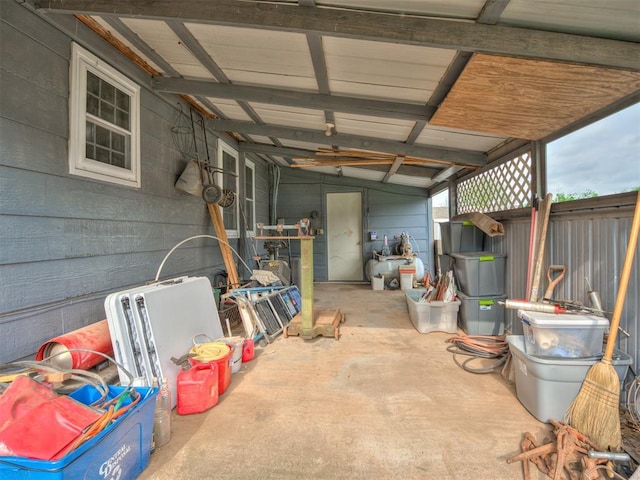 view of patio / terrace featuring fence