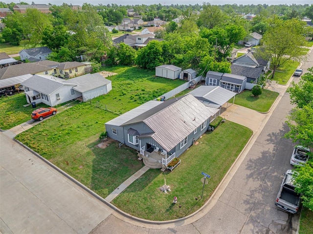 aerial view featuring a residential view