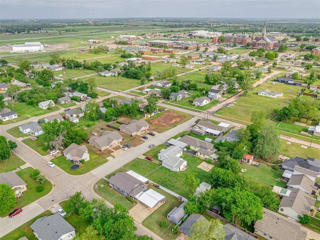 aerial view with a residential view