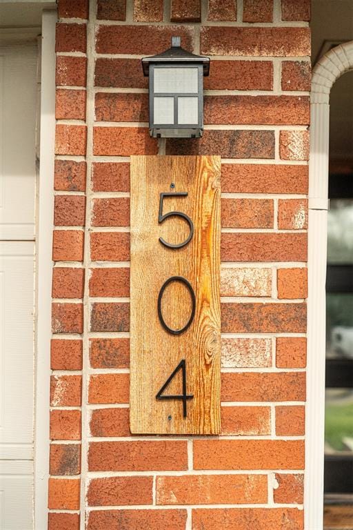 exterior details with brick siding