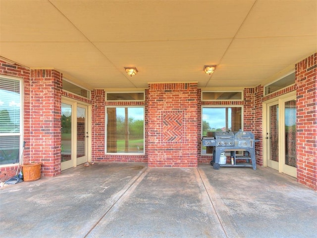 view of patio with grilling area