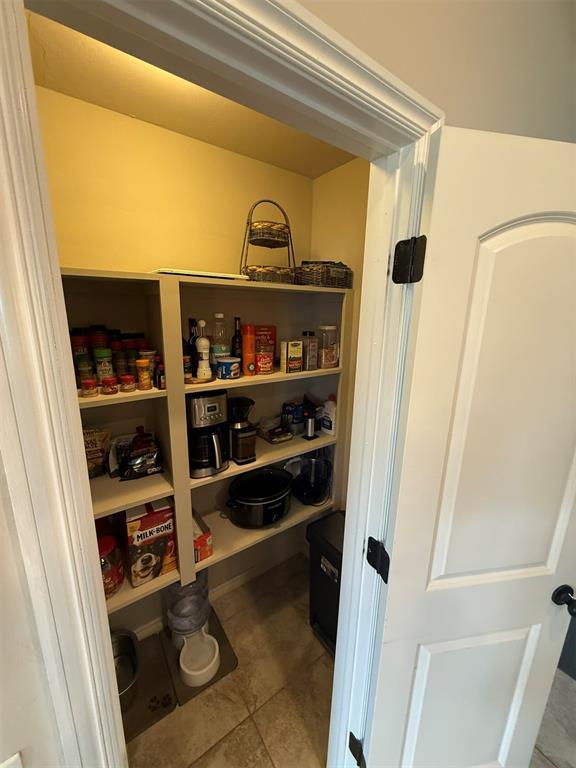 view of storage area