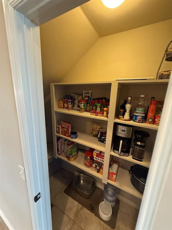 view of storage area