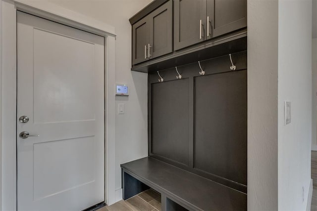 mudroom featuring wood finished floors