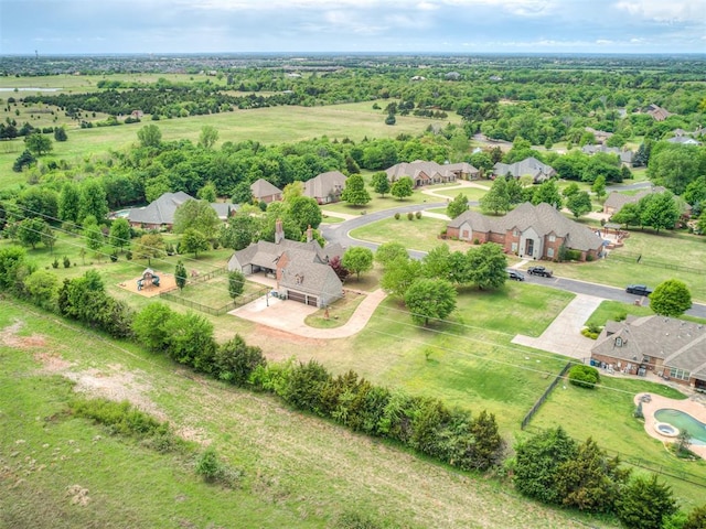 drone / aerial view with a residential view