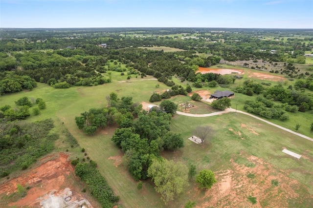 aerial view featuring a rural view
