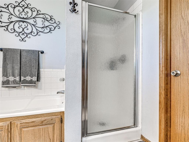 910860 S 3350th Rd, Wellston, OK 74881 - full bathroom with a stall shower and a bath