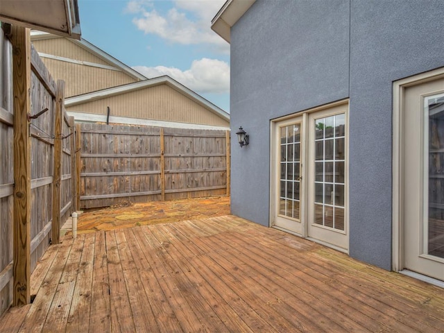 deck with fence