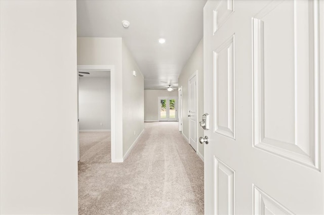 812 Stella Trl, Guthrie, OK 73044 - hall with carpet flooring, recessed lighting, and baseboards