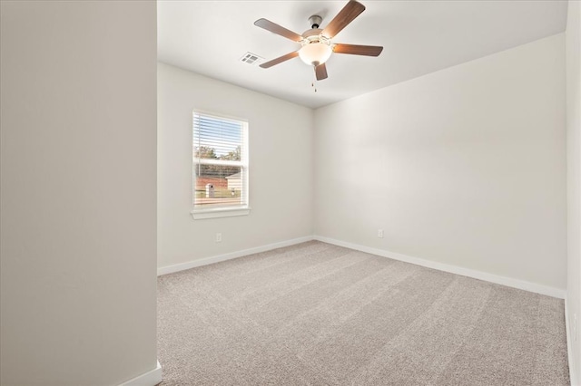 812 Stella Trl, Guthrie, OK 73044 - carpeted empty room with ceiling fan, visible vents, and baseboards