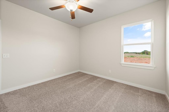 812 Stella Trl, Guthrie, OK 73044 - carpeted empty room with baseboards and ceiling fan
