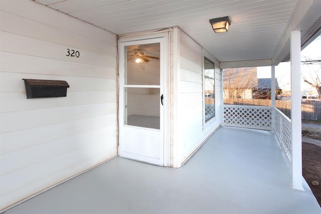 exterior space featuring covered porch