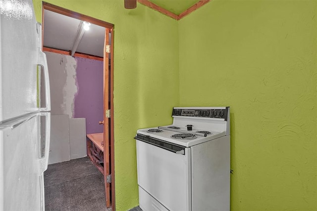 washroom with dark carpet