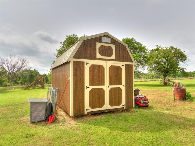 view of shed