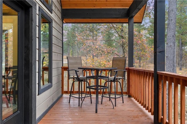 view of sunroom