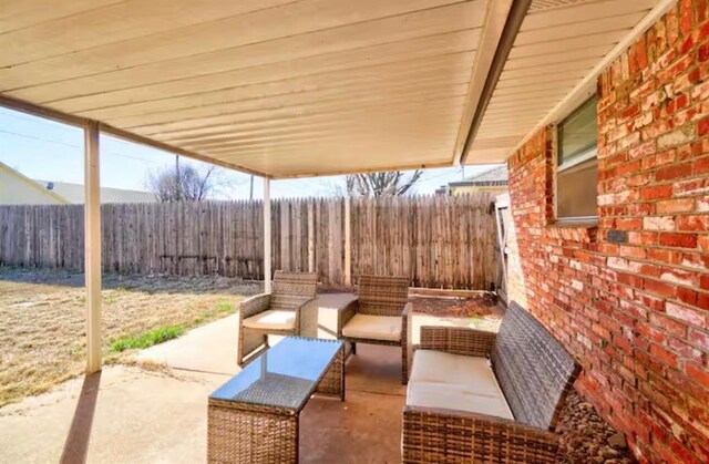 view of patio / terrace with a fenced backyard