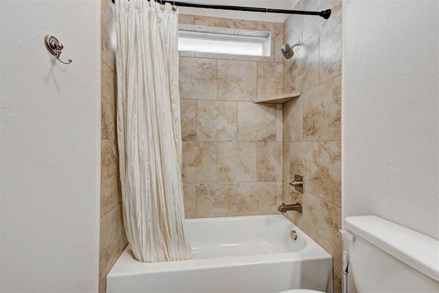 9600 Sultans Water Way, Yukon, OK 73099 - full bathroom with toilet and shower / tub combo with curtain