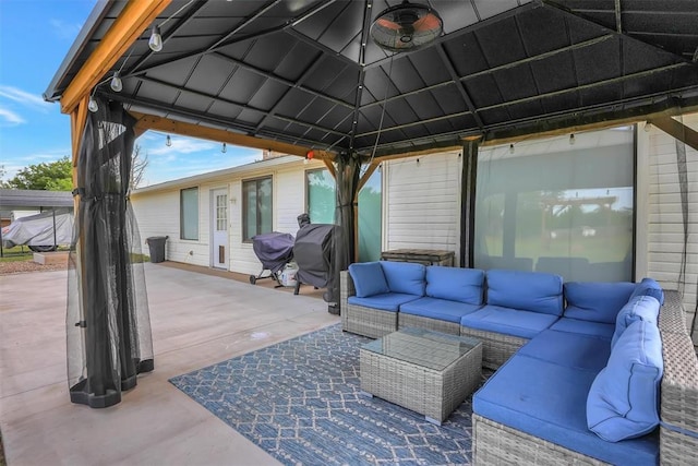 20428 E County Road 1567, Altus, OK 73521 - view of patio featuring a gazebo and an outdoor hangout area